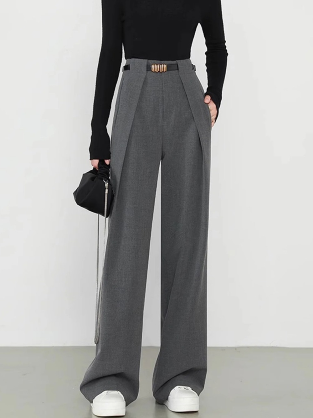 Commense Plain Pockets Straight Pants Size Large NWT